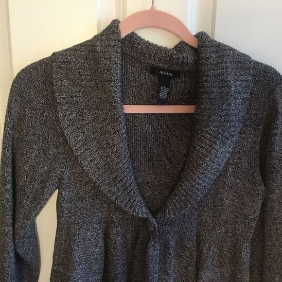 NWOT. Alfani Women’s Grey Marled Cardigan Sz. L - Picture 7 of 8